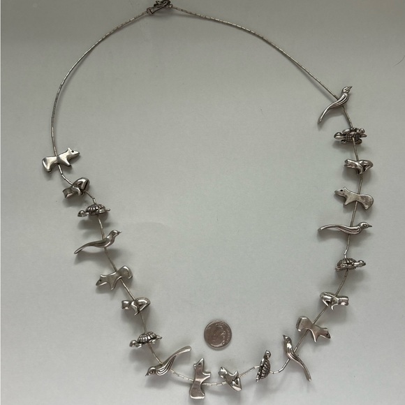 Amazing Vintage Sterling Silver Fetish Necklace - Picture 6 of 15